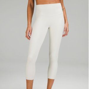 New NWT Lululemon Align High-Rise Crop 23" Pant Capris Soft Stretch Bone 12